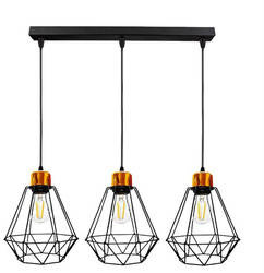 Lampa wisząca listwa czarno-złota 3 Primo 33-00231