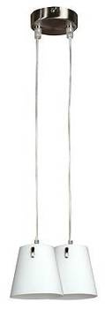Lampa wisząca nikiel mat szklany klosz 2xE14 Muscat Candellux 32-01514