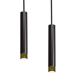 Nowoczesna lampa wisząca DANI BLACK/GOLD 3xGU10 MLP6240