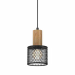 Lampa wisząca SOBRESA E27 | Czarna