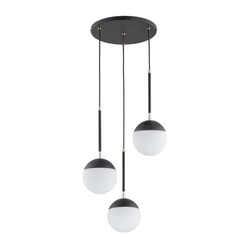 Lampa wisząca ALFA VOLDA REX CZARNO-BIAŁA 3xE14 44cm | 62334