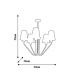 Żyrandol VICTORIA WHITE 5xE27