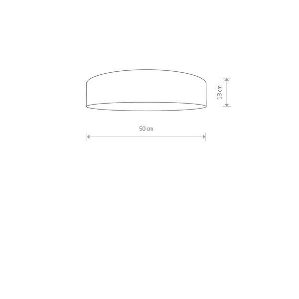 Lampa sufitowa plafon z abażurem TURDA III biały/srebrny śr. 50cm