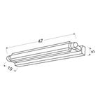 Kinkiet łazienkowy chrom listwa LED 11W 4000K Quasar Candellux 20-73402
