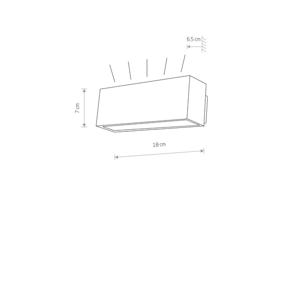 Kinkiet zewnętrzny UNIT LED czarny szer. 18cm