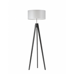 Lampa podłogowa do pokoju dziecka Magiczny Cylinder drewniana niebieski abażur 1XE27