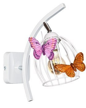 Lampa ścienna do pokoju dziewczynki Motylek 1xE27