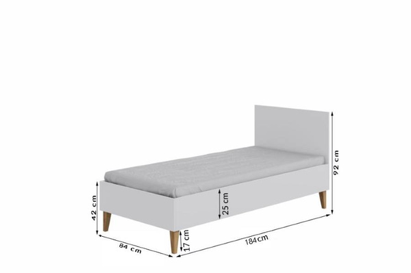 Kocot Kids Kubi białe łóżko do pokoju dziecka 180x80