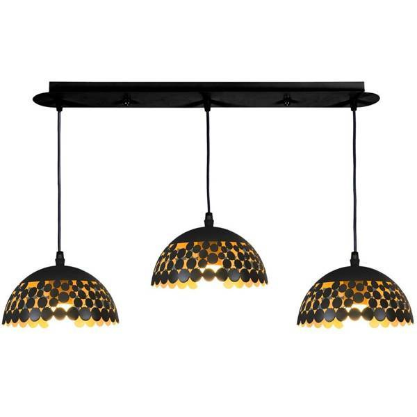 Lampa wisząca LISA, ML6136, czarny/złoty, 3x60W E27 