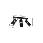 Nowoczesna lampa sufitowa VIDAR BLACK/CHROME 3xGU10 MLP6286
