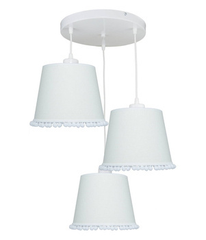 Żyrandol dziecięcy biały Pompony 3, kolory do wyboru