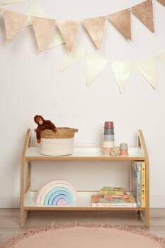 Regał do pokoju dziecięcego drewniany montessori MINI biały