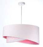 Lampa sufitowa do pokoju dziewczynki biało - różowa lampa w gwiazdki 