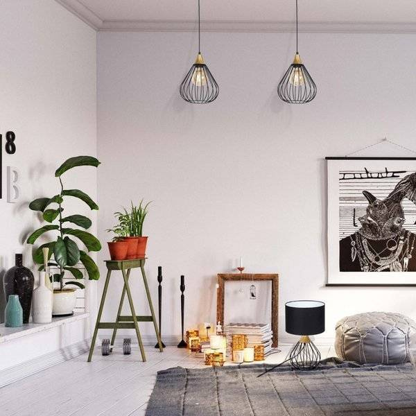 Lampa wisząca KANE BLACK 1xE27 MLP4794