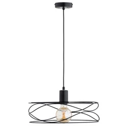 Lampa wisząca ALFA DIUK CZARNA 1xE27 42cm | 61259