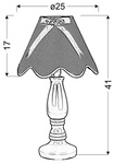 Lampka stołowa/nocna LOLA 41-84378 żółta/abażur fioletowy 1x40W E14