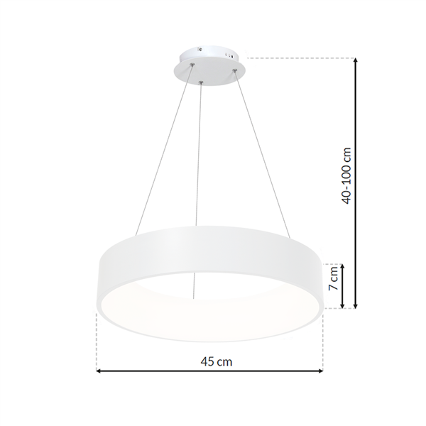 Lampa wisząca OHIO WHITE 24W LED ML6357