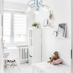 Lampa sufitowa do pokoju dziecka niebiesko-biała SERCA LOFT 3xE27