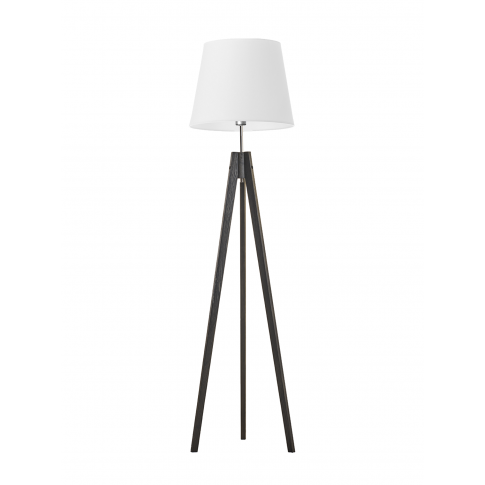 Podłogowa lampa drewniana do pokoju dziecka ARUBA brązowy klosz.
