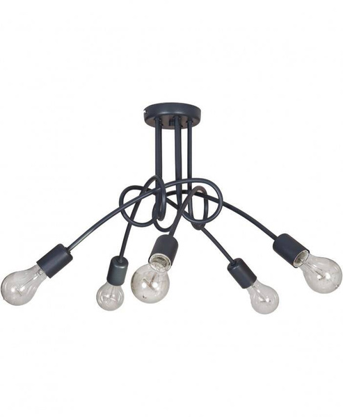  Lampa do pokoju dziecięcego szara w stylu loft  Edison 5