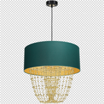 Nowoczesna lampa wisząca ALMERIA GREEN/GOLD 1xE27 MLP6452
