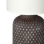 Lampa gabinetowa/stołowa/nocna INER 41-79862 ceramiczna brązowa/abażur biały 1x40W E14