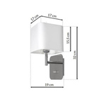 Kinkiet NAPOLI WHITE/CHROME 1xE27 ML6359