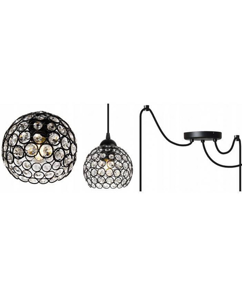Nowoczesna Lampa wisząca typu Pająk Spider Crystal 3xE27 Led