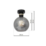 Lampa sufitowa PLAFON OMEGA BLACK / GOLD MLP6529