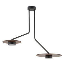 Lampa sufitowa regulowana DISK II sklejka GX53 | czarny brązowy