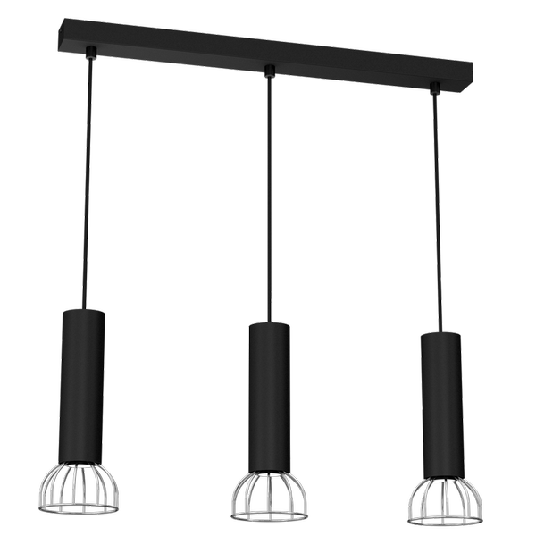 Lampa Wisząca DANTE, MLP7360, czarny/chrom, 3x8W LED GU10