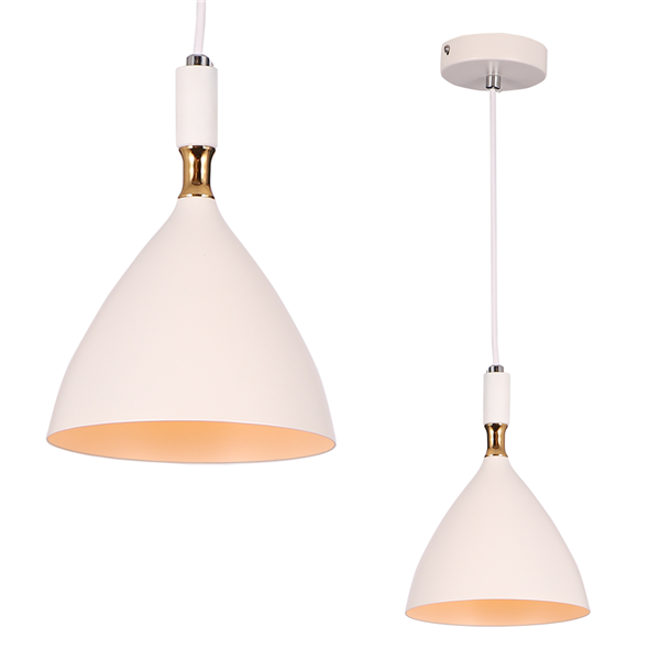 Nowoczesna lampa wisząca OTTO WHITE/GOLD 1xE27 ML6159