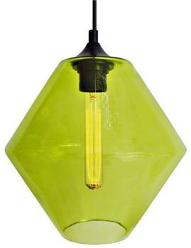 LAMPA SUFITOWA WISZĄCA CANDELLUX BREMEN 31-36353   E27 KLOSZ ZIELONY + ŻARÓWKA