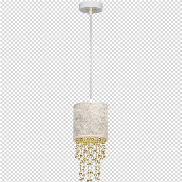 Nowoczesna lampa wisząca ALMERIA WHITE/GOLD 1xE27 MLP6444