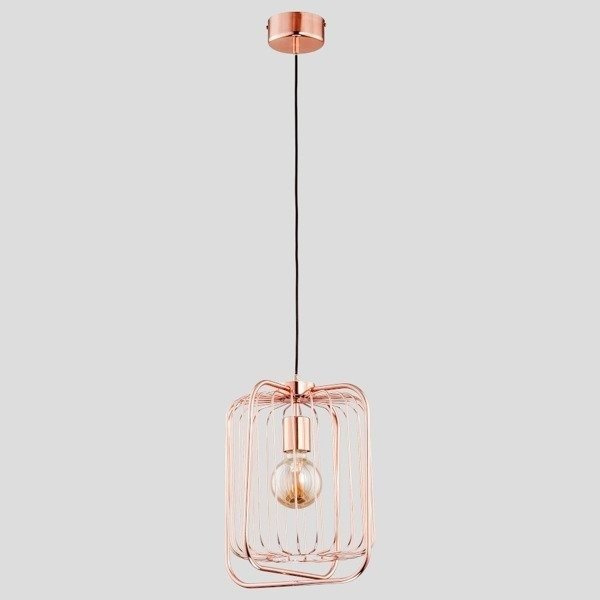 Lampa miedziana klatka ROLER II MIEDŹ 31cm