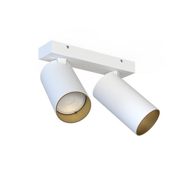 Lampa natynkowa sufitowa MONO II WHITE GOLD 10W GU10 | biały złoty