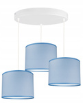 Lampa sufitowa do pokoju chłopca niebieskie abażury Blue Koło 3xE27 Led 