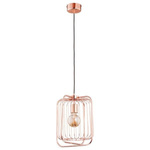 Lampa miedziana klatka ROLER II MIEDŹ 31cm