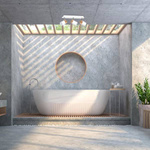 Lampa sufitowa JOKER, MLP6300, biały/drewno/chrom, 3x8W GU10