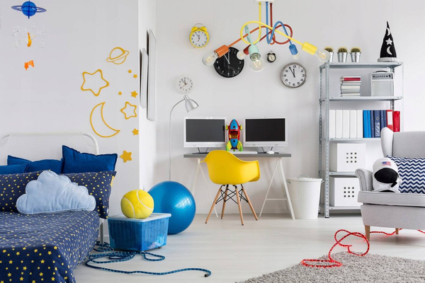 Lampa sufitowa do pokoju dziecka kolorowa w stylu loft Mondo 1001/5MX4