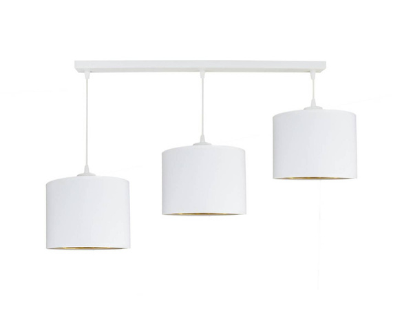 Nowoczesna biała lampa wisząca złoty środek Mirror Line White 3 