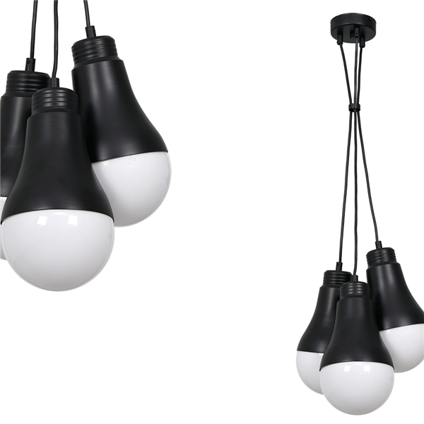 Nowoczesna lampa wisząca HELIOS BLACK 3xE14 40W MLP6470