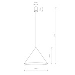 Loftowa lampa aluminiowa wisząca GU10 35W ZENITH L GU10 wys. 130cm | zielony