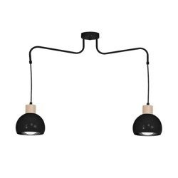 Lampa Wisząca CAPRI BLACK 2xE27