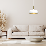 Lampa wisząca LINCOLN, MLP8031, 35 cm, biały/złoty, 1x60W E27