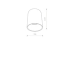 Spot sufitowy designerski tuba EYE TONE biały/złoty śr. 8,9cm