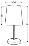 Lampka stołowa nocna niebieska w kropki Gala 41-98293