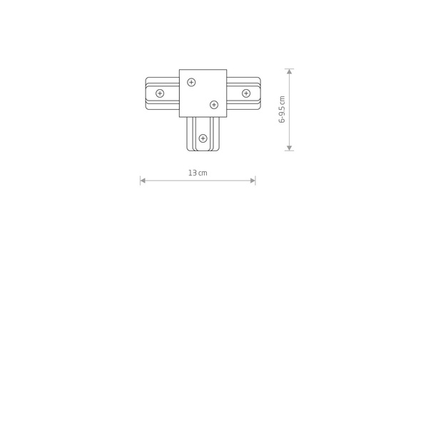 Łącznik PROFILE RECESSED T ONNECTOR czarny