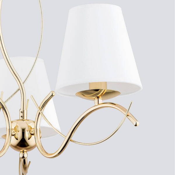 Lampa sufitowa do salonu MONZA 3x E14 wys. 47cm | złoty