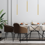 Lampa wisząca MONZA BRASS, MLP8839, czarno-złota, 1x8W G9